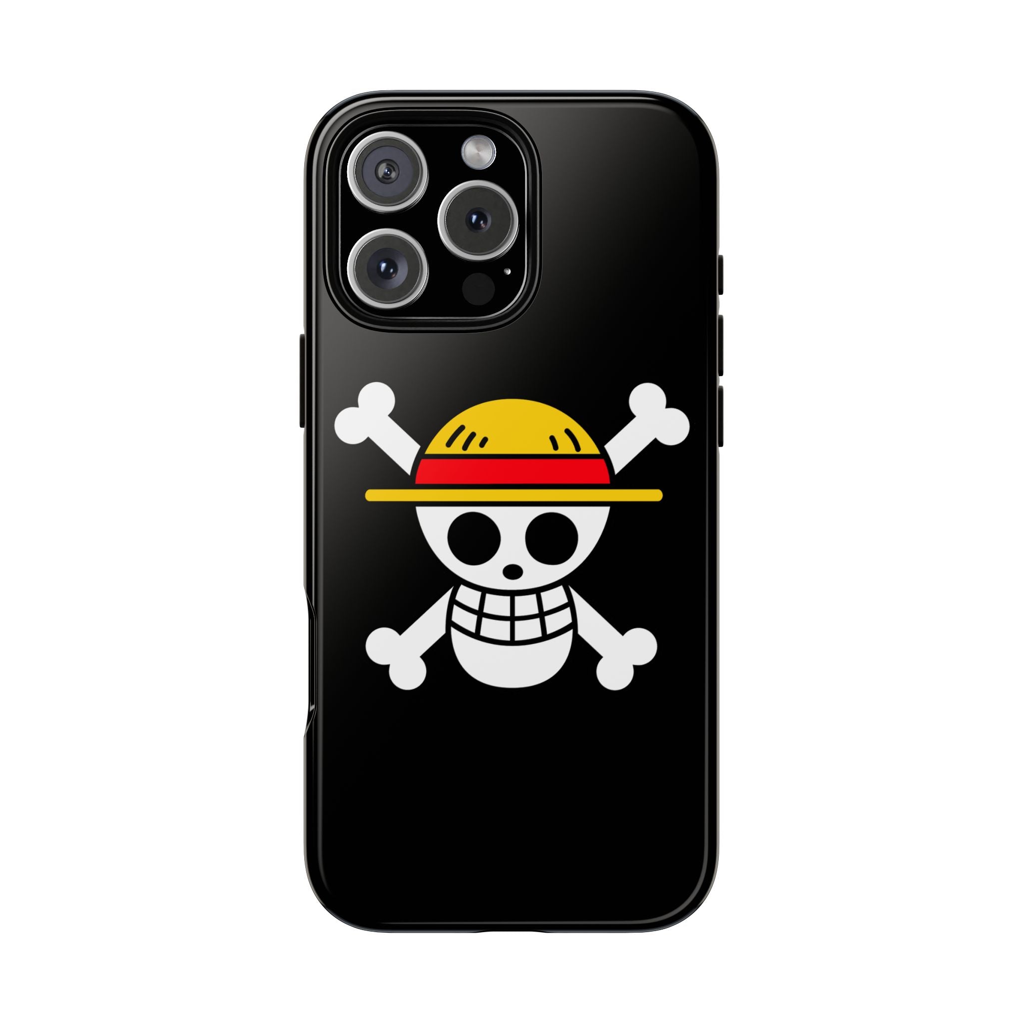 One Piece Straw Hat Skull Phone Case — Anime Pirate Jolly Roger Protective Cover