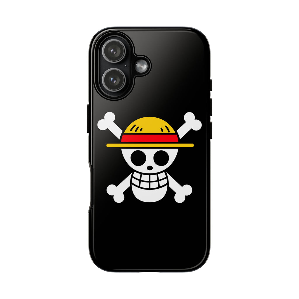 One Piece Straw Hat Skull Phone Case — Anime Pirate Jolly Roger Protective Cover