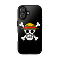 One Piece Straw Hat Skull Phone Case — Anime Pirate Jolly Roger Protective Cover
