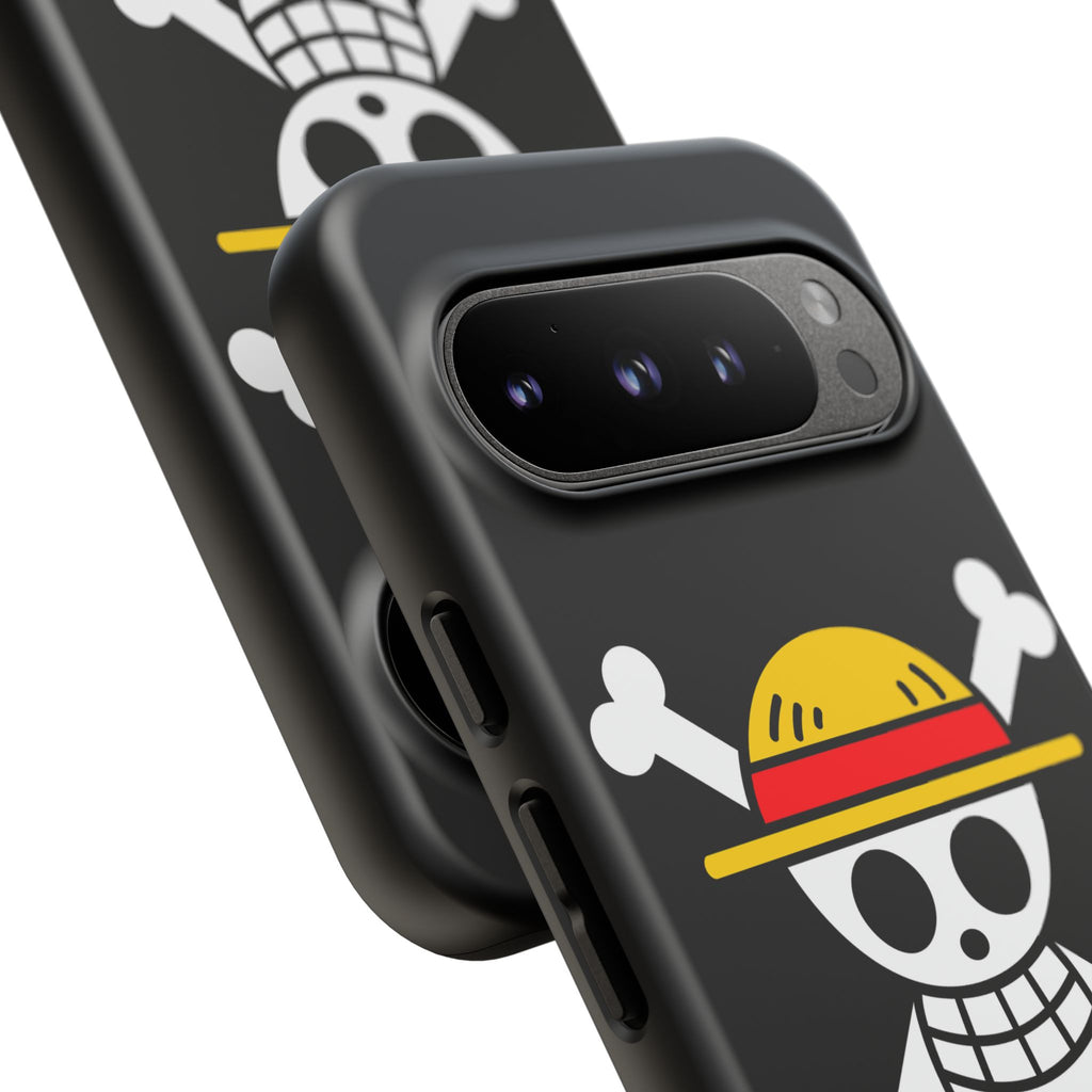 One Piece Straw Hat Skull Phone Case — Anime Pirate Jolly Roger Protective Cover