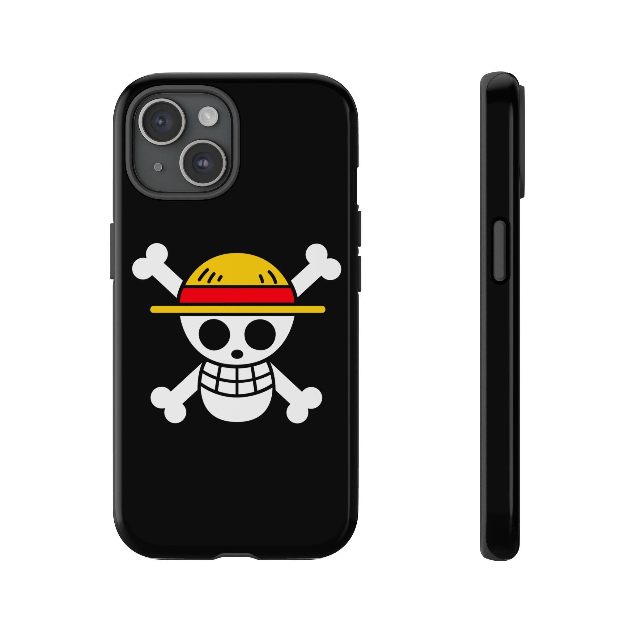 One Piece Straw Hat Skull Phone Case — Anime Pirate Jolly Roger Protective Cover
