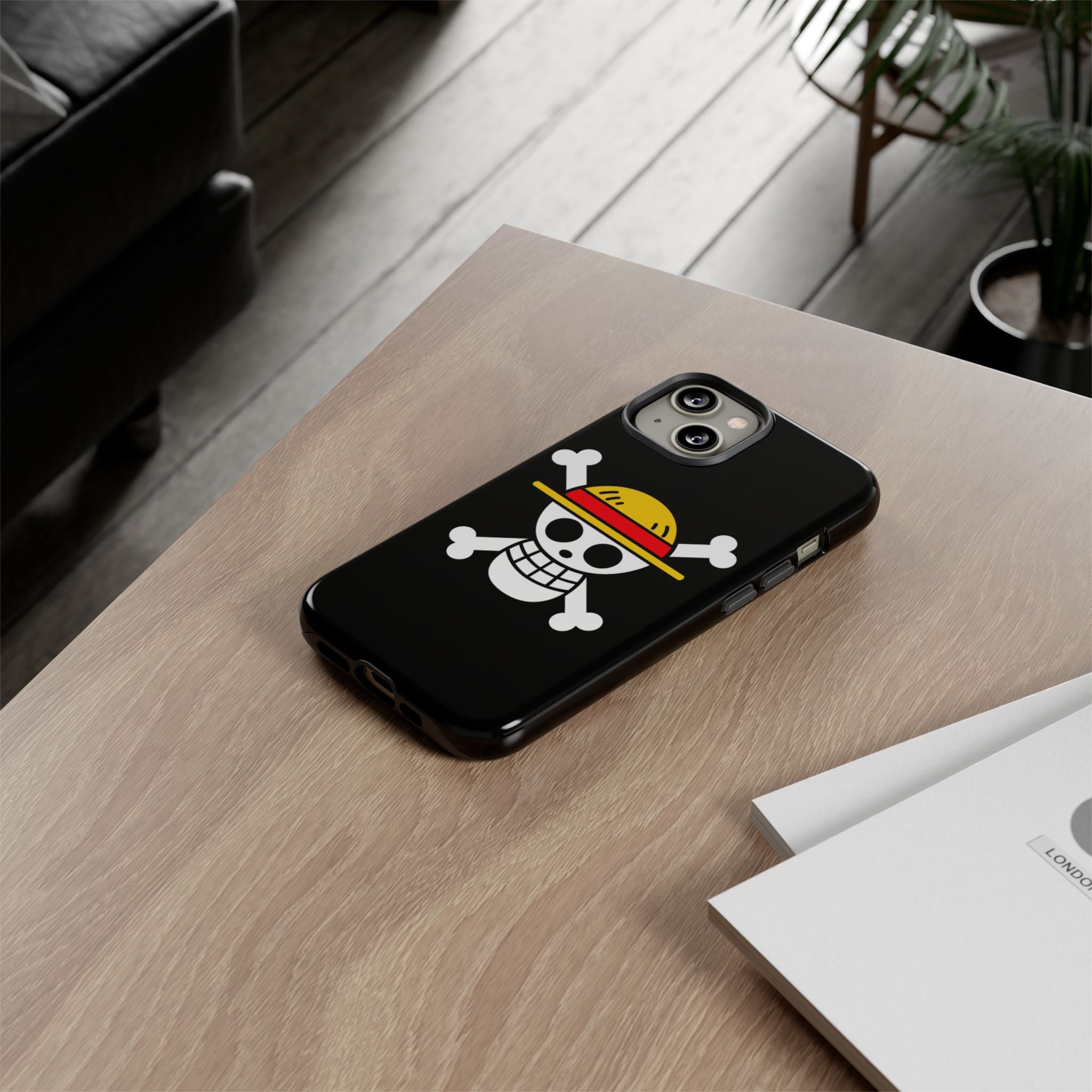 One Piece Straw Hat Skull Phone Case — Anime Pirate Jolly Roger Protective Cover