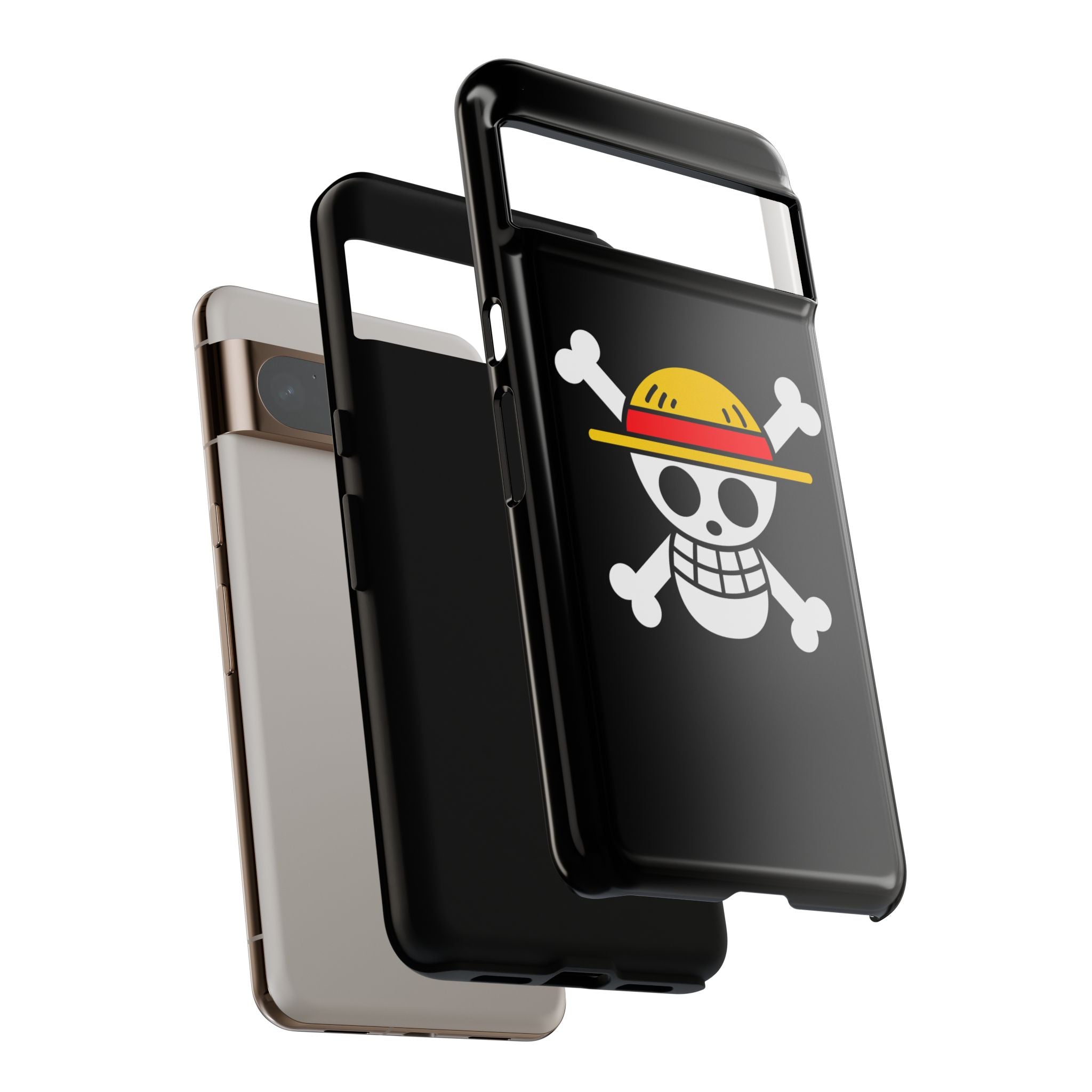 One Piece Straw Hat Skull Phone Case — Anime Pirate Jolly Roger Protective Cover