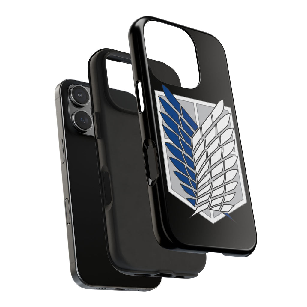 Attack On Titan Survey Corps Tough Phone Case — Anime Wings Emblem Protective iPhone Cover