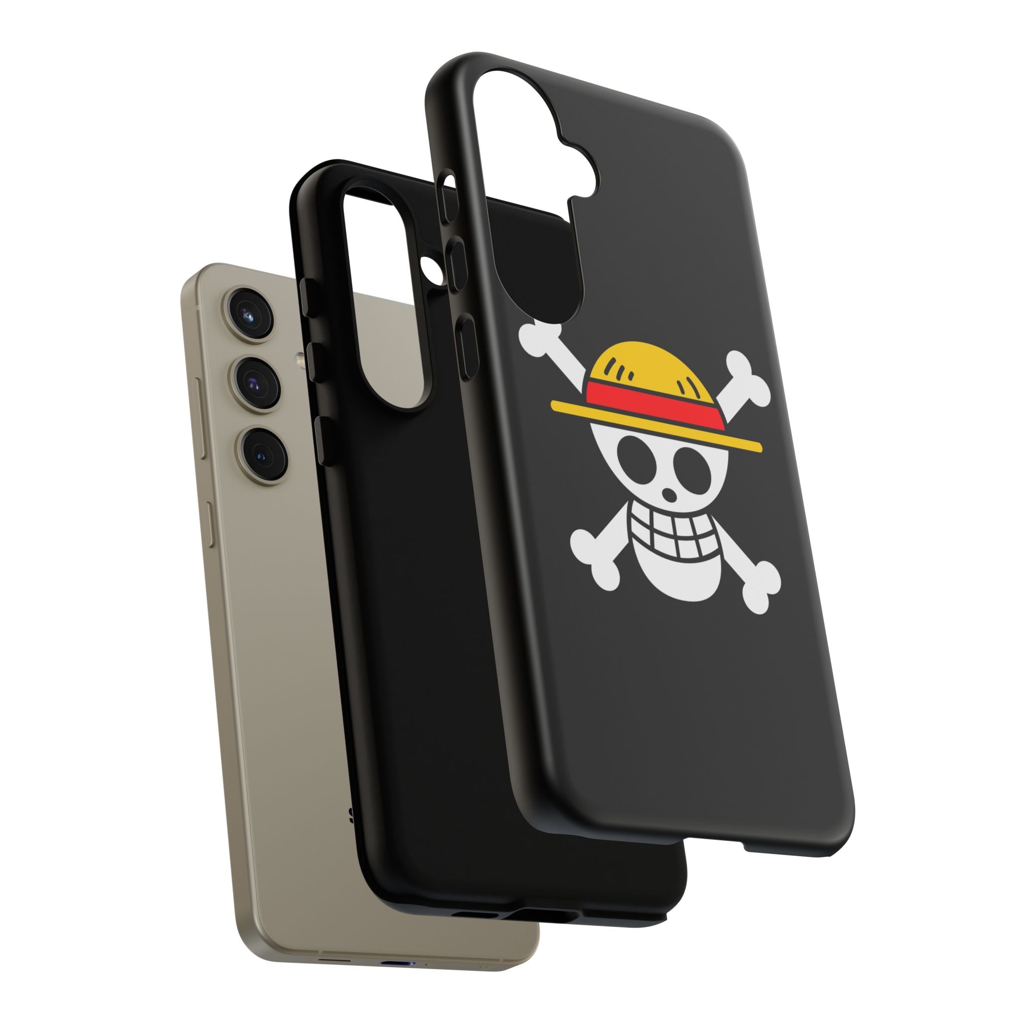 One Piece Straw Hat Skull Phone Case — Anime Pirate Jolly Roger Protective Cover