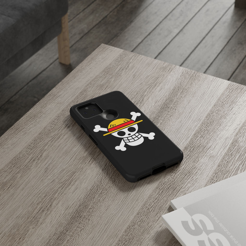 One Piece Straw Hat Skull Phone Case — Anime Pirate Jolly Roger Protective Cover