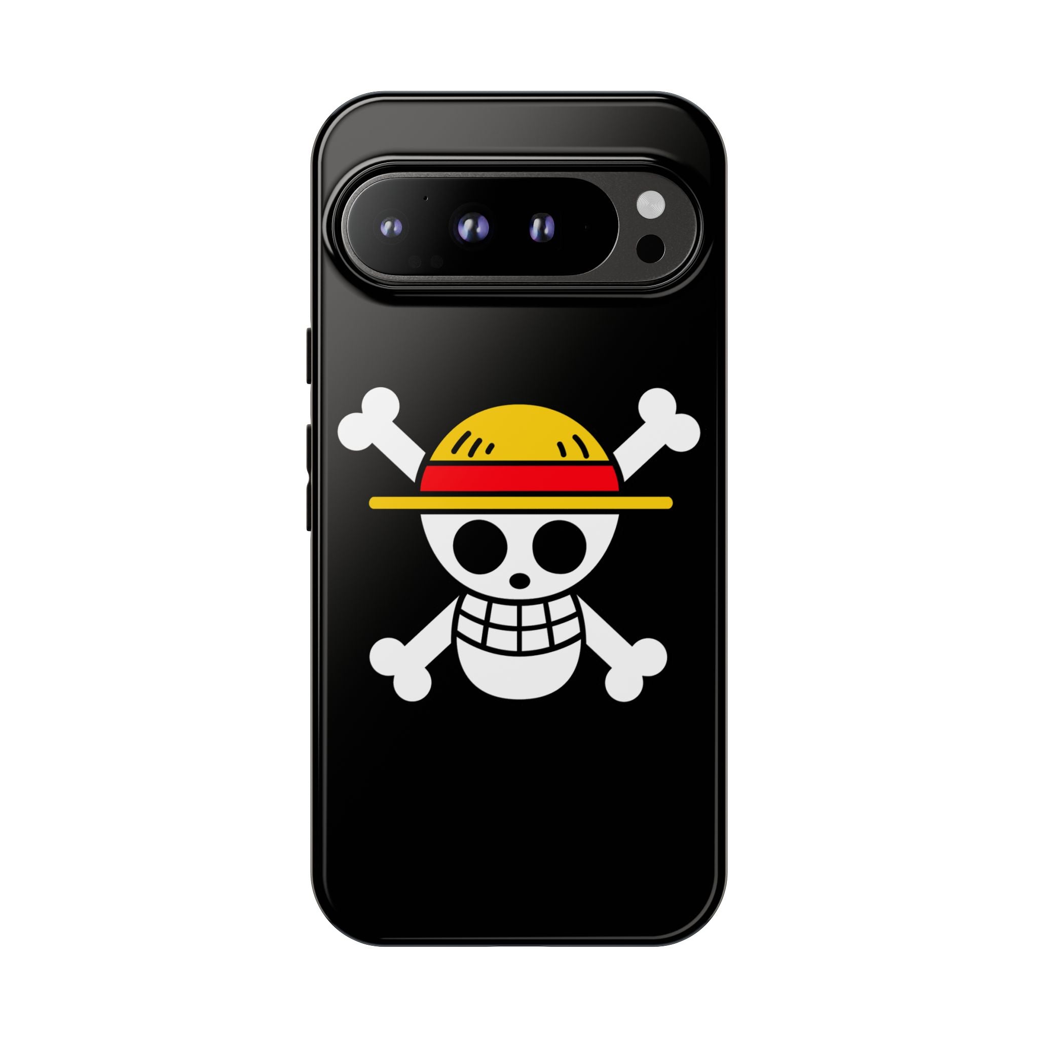One Piece Straw Hat Skull Phone Case — Anime Pirate Jolly Roger Protective Cover