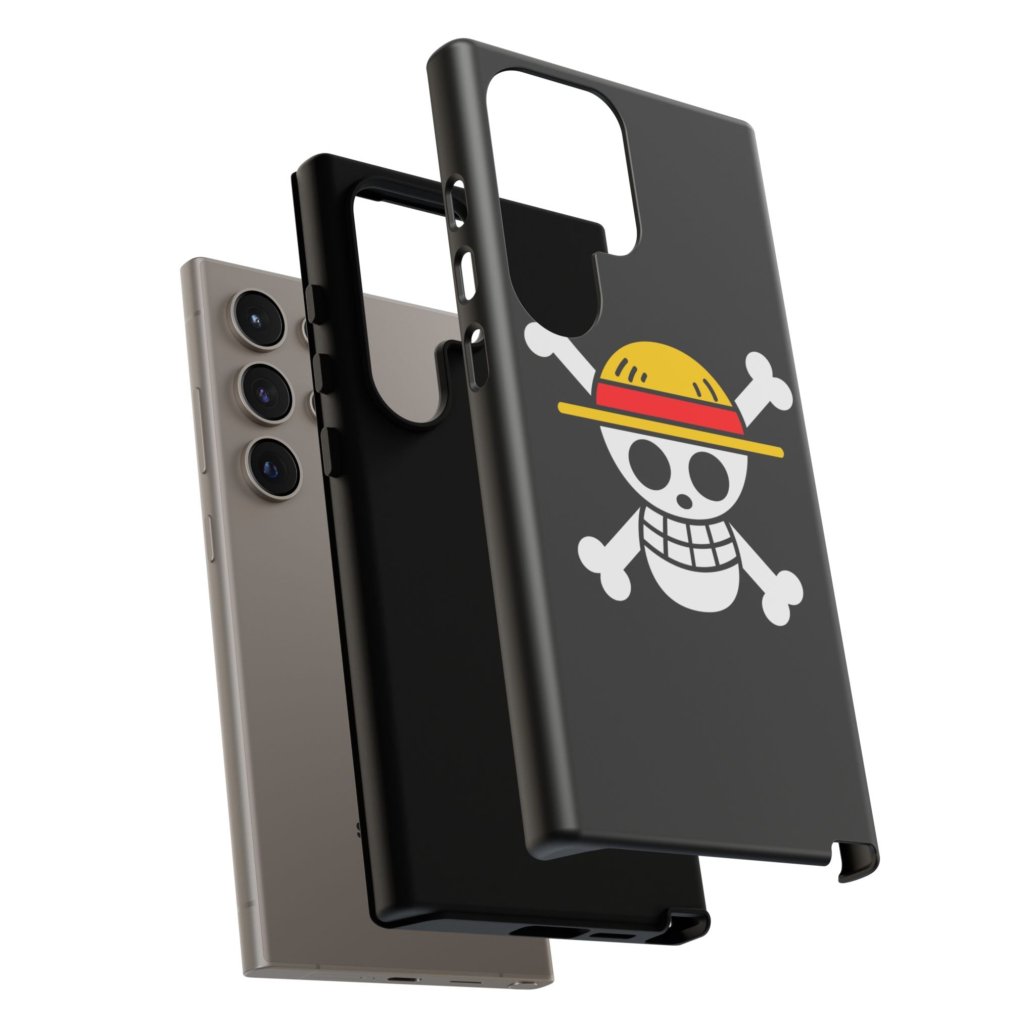 One Piece Straw Hat Skull Phone Case — Anime Pirate Jolly Roger Protective Cover