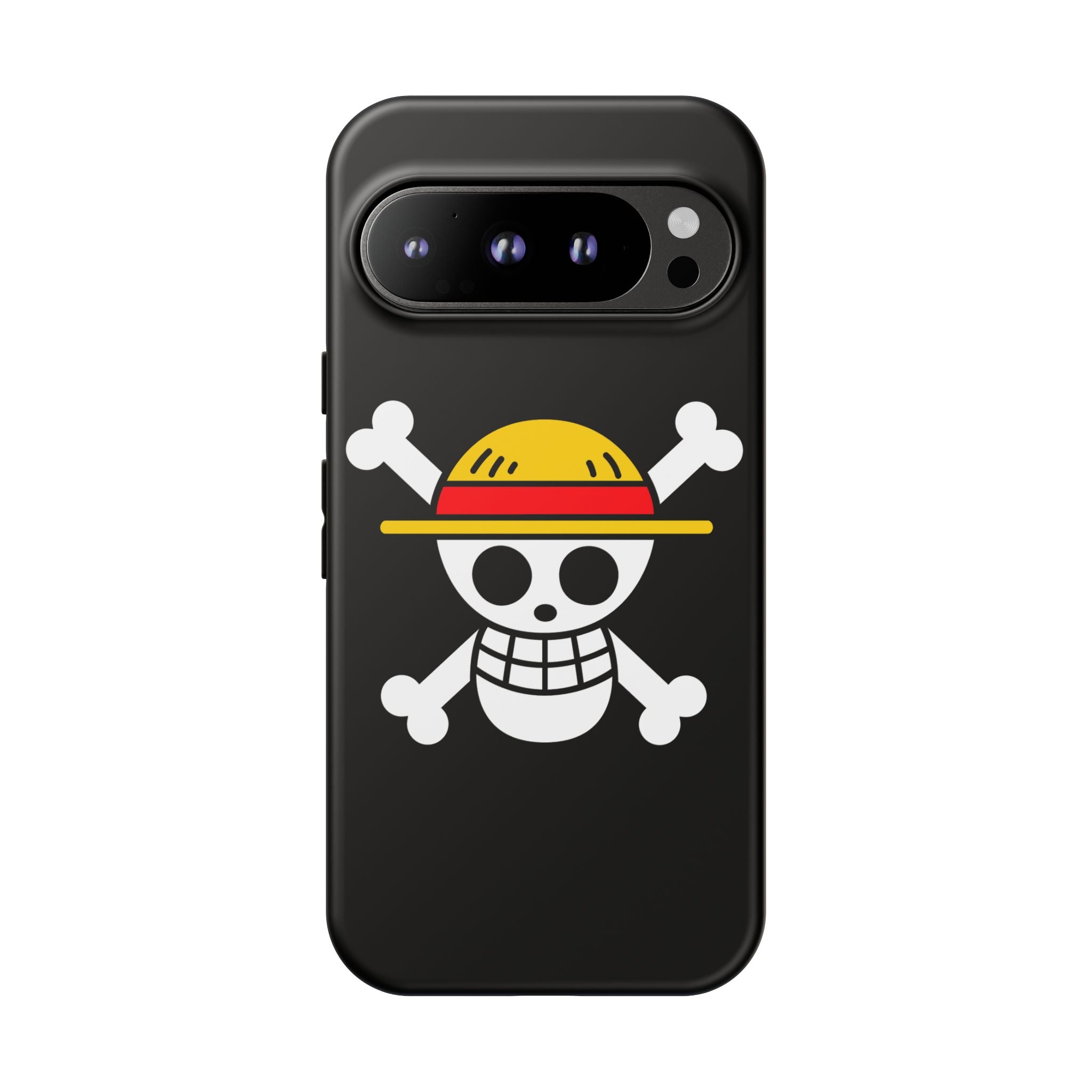One Piece Straw Hat Skull Phone Case — Anime Pirate Jolly Roger Protective Cover