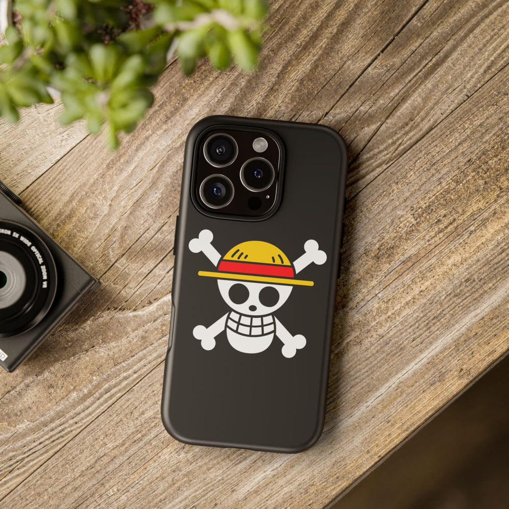 One Piece Straw Hat Skull Phone Case — Anime Pirate Jolly Roger Protective Cover