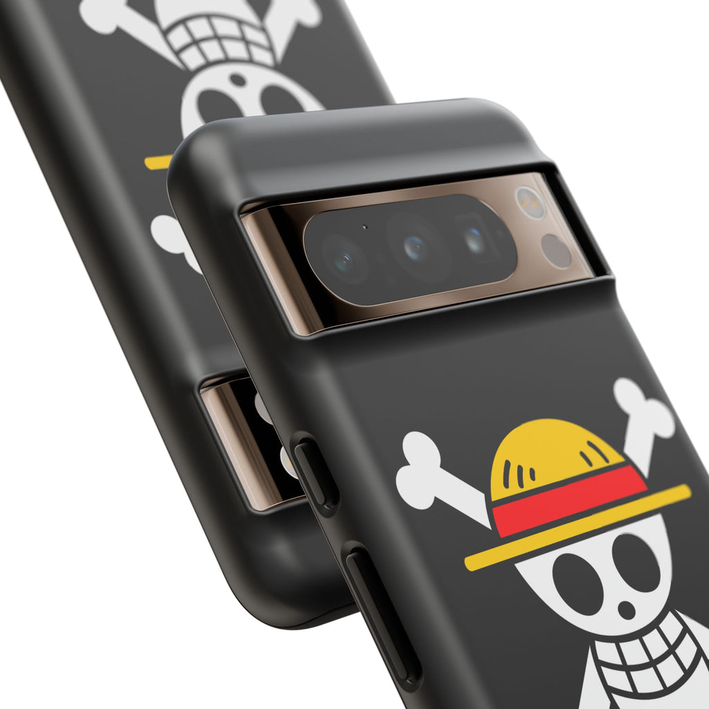 One Piece Straw Hat Skull Phone Case — Anime Pirate Jolly Roger Protective Cover