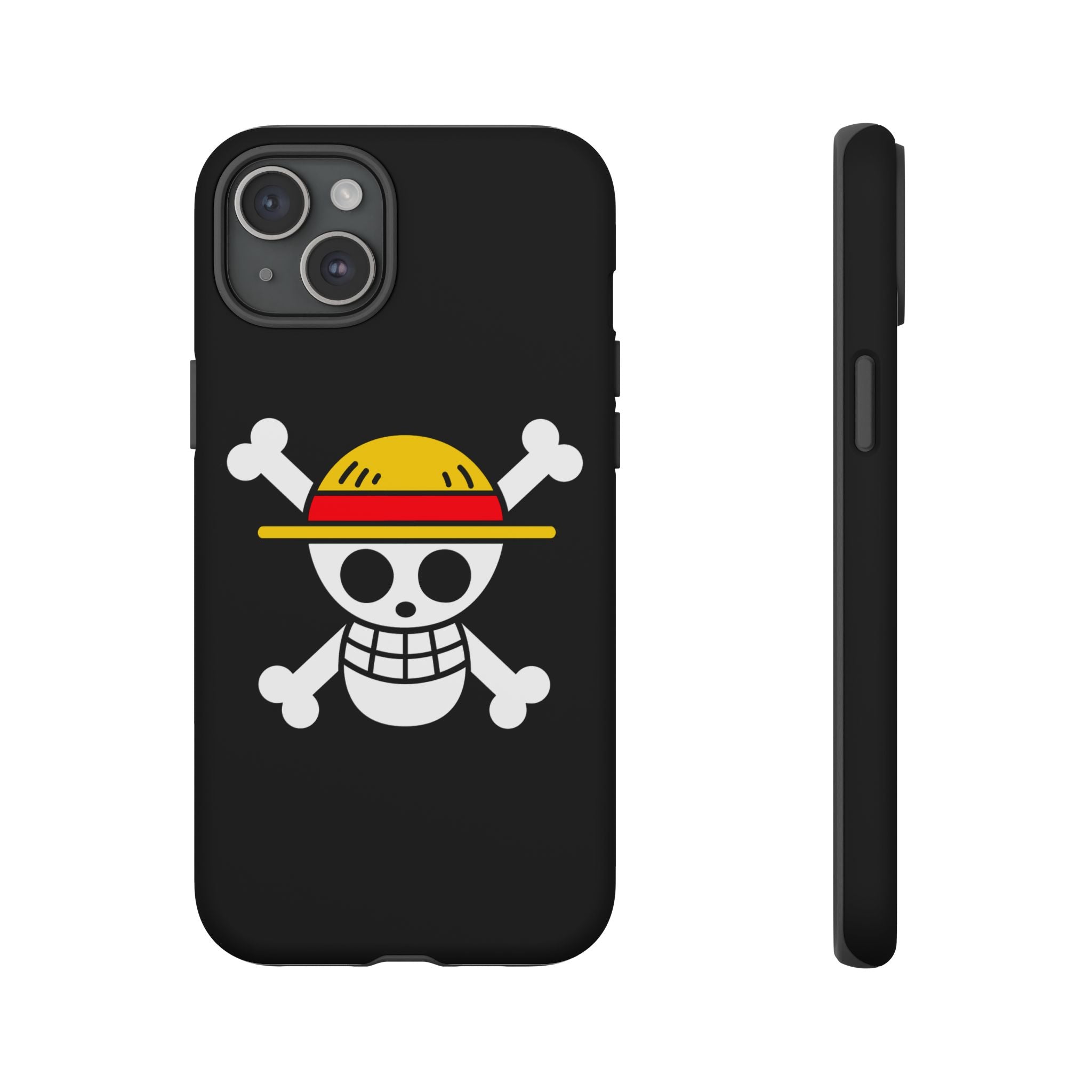 One Piece Straw Hat Skull Phone Case — Anime Pirate Jolly Roger Protective Cover