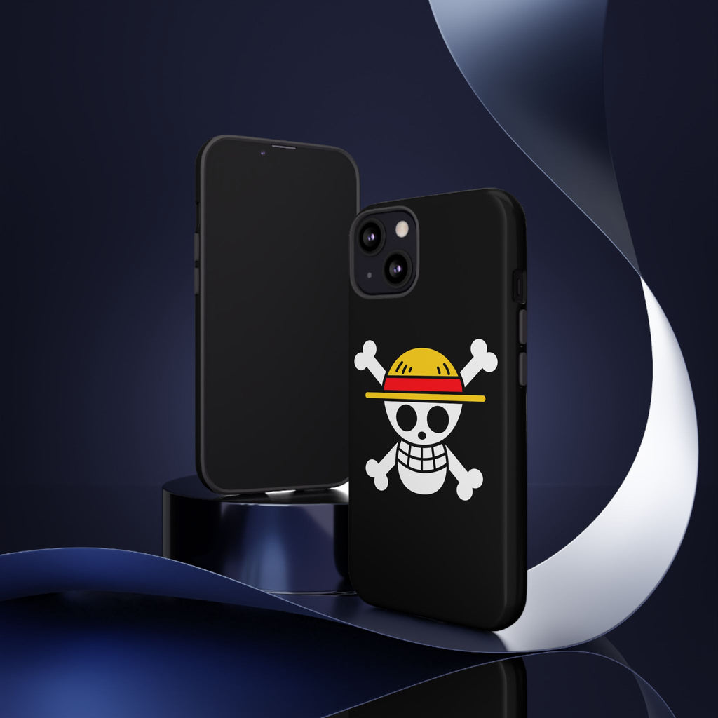 One Piece Straw Hat Skull Phone Case — Anime Pirate Jolly Roger Protective Cover