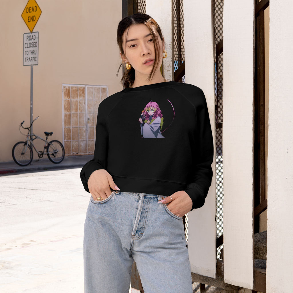 Demon Slayer Cropped Pullover — Love hashira mitsuri Graphic