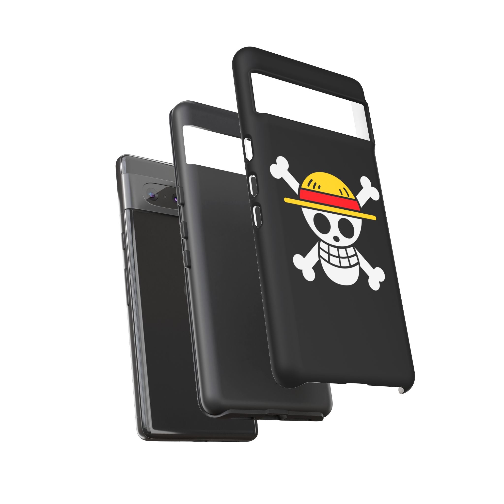 One Piece Straw Hat Skull Phone Case — Anime Pirate Jolly Roger Protective Cover