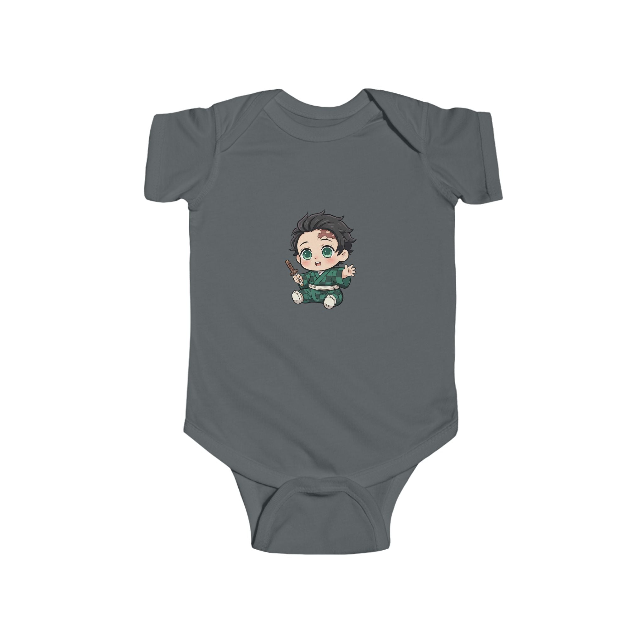 Tanjiro Baby Bodysuit — Chibi Demon Slayer Infant Onesie "Eat Sleep Tanjiro Repeat"