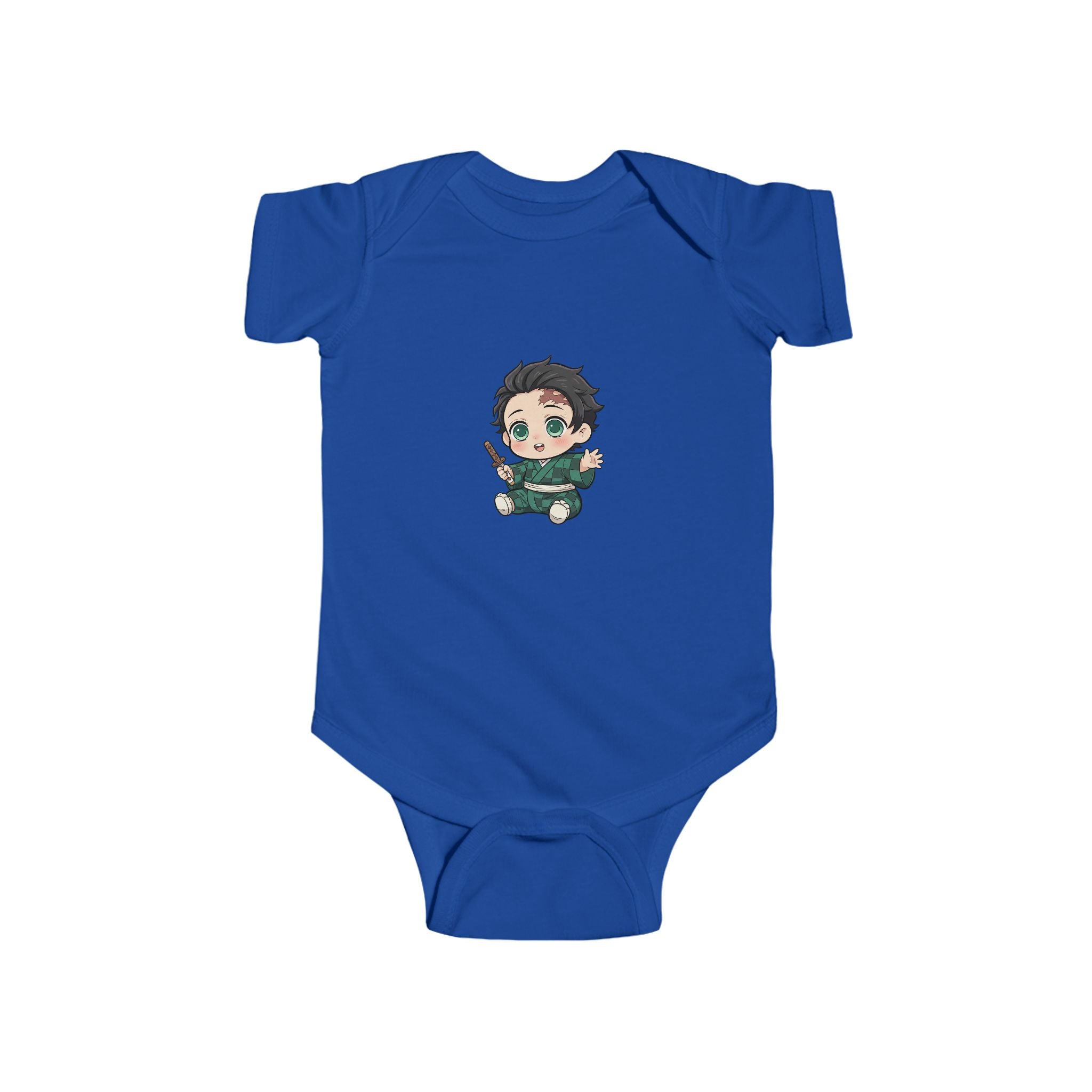 Tanjiro Baby Bodysuit — Chibi Demon Slayer Infant Onesie "Eat Sleep Tanjiro Repeat"