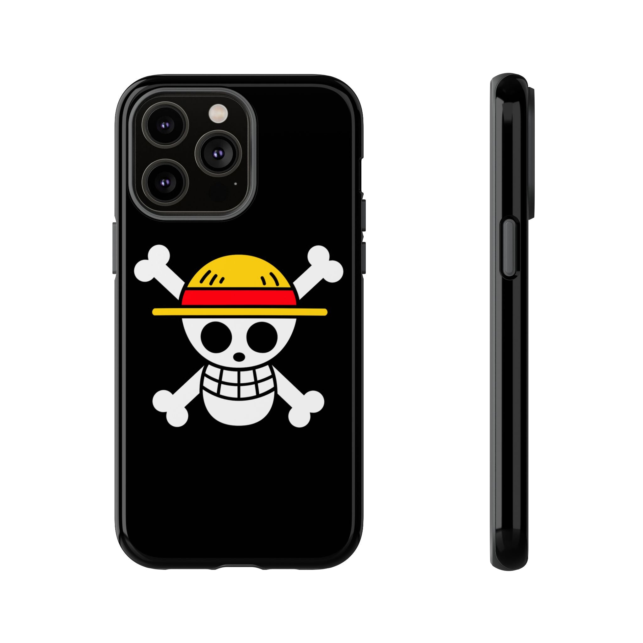 One Piece Straw Hat Skull Phone Case — Anime Pirate Jolly Roger Protective Cover