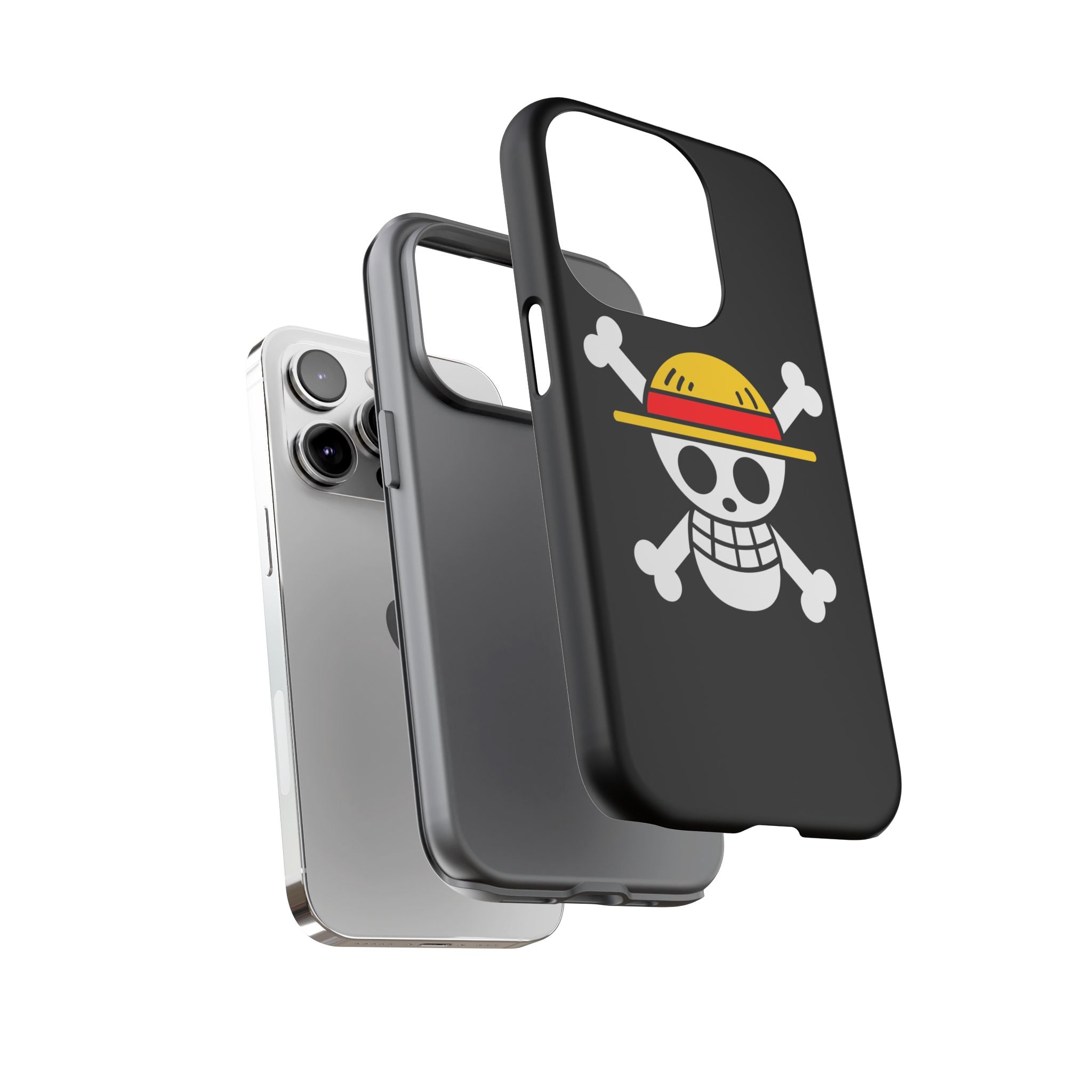One Piece Straw Hat Skull Phone Case — Anime Pirate Jolly Roger Protective Cover