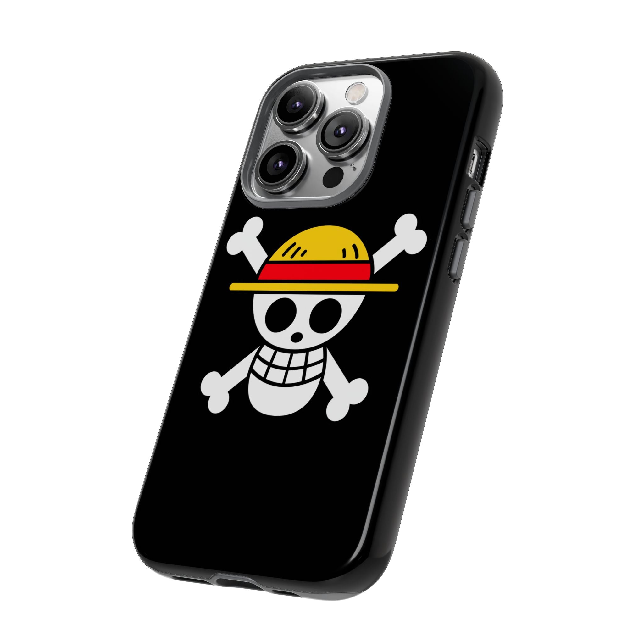 One Piece Straw Hat Skull Phone Case — Anime Pirate Jolly Roger Protective Cover