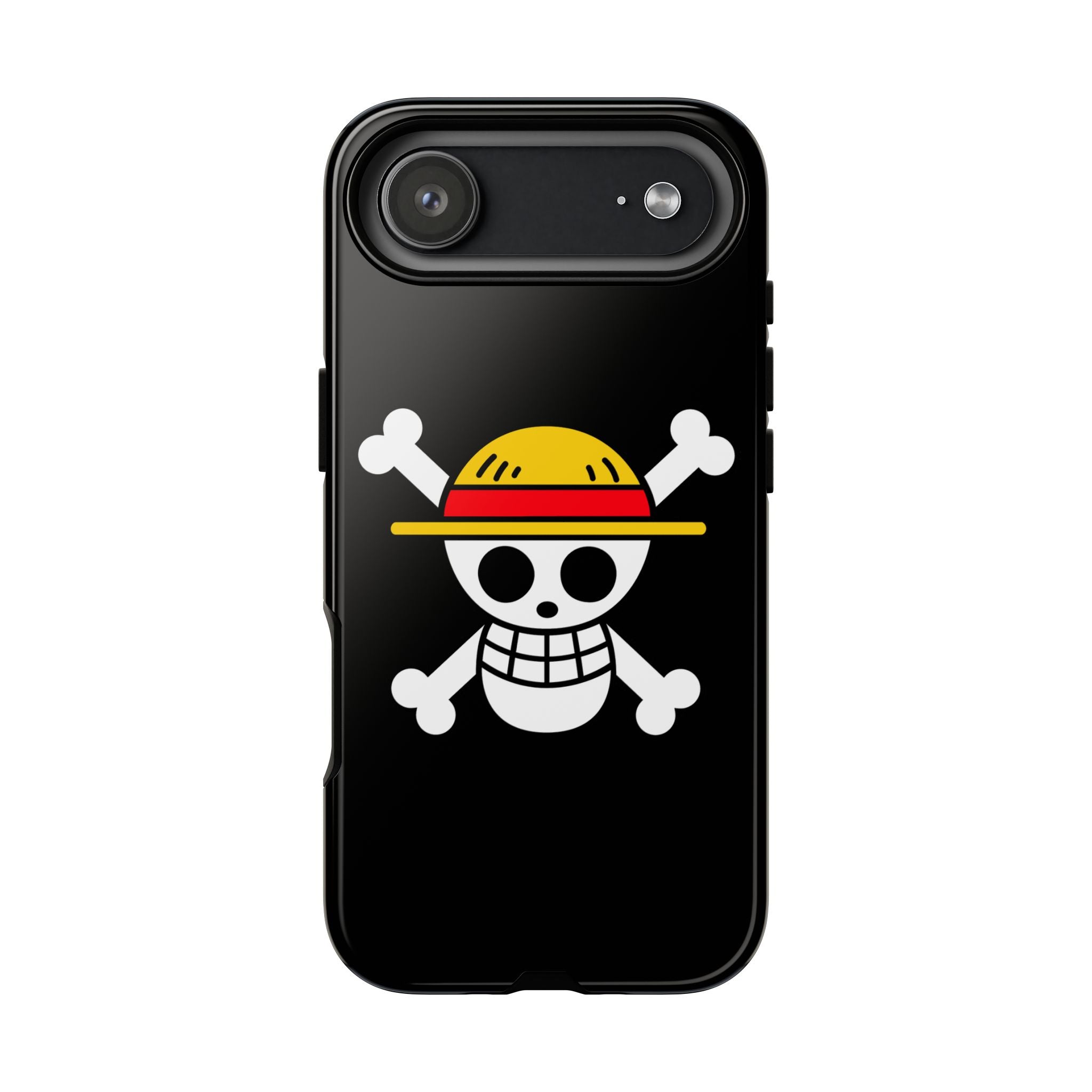 One Piece Straw Hat Skull Phone Case — Anime Pirate Jolly Roger Protective Cover