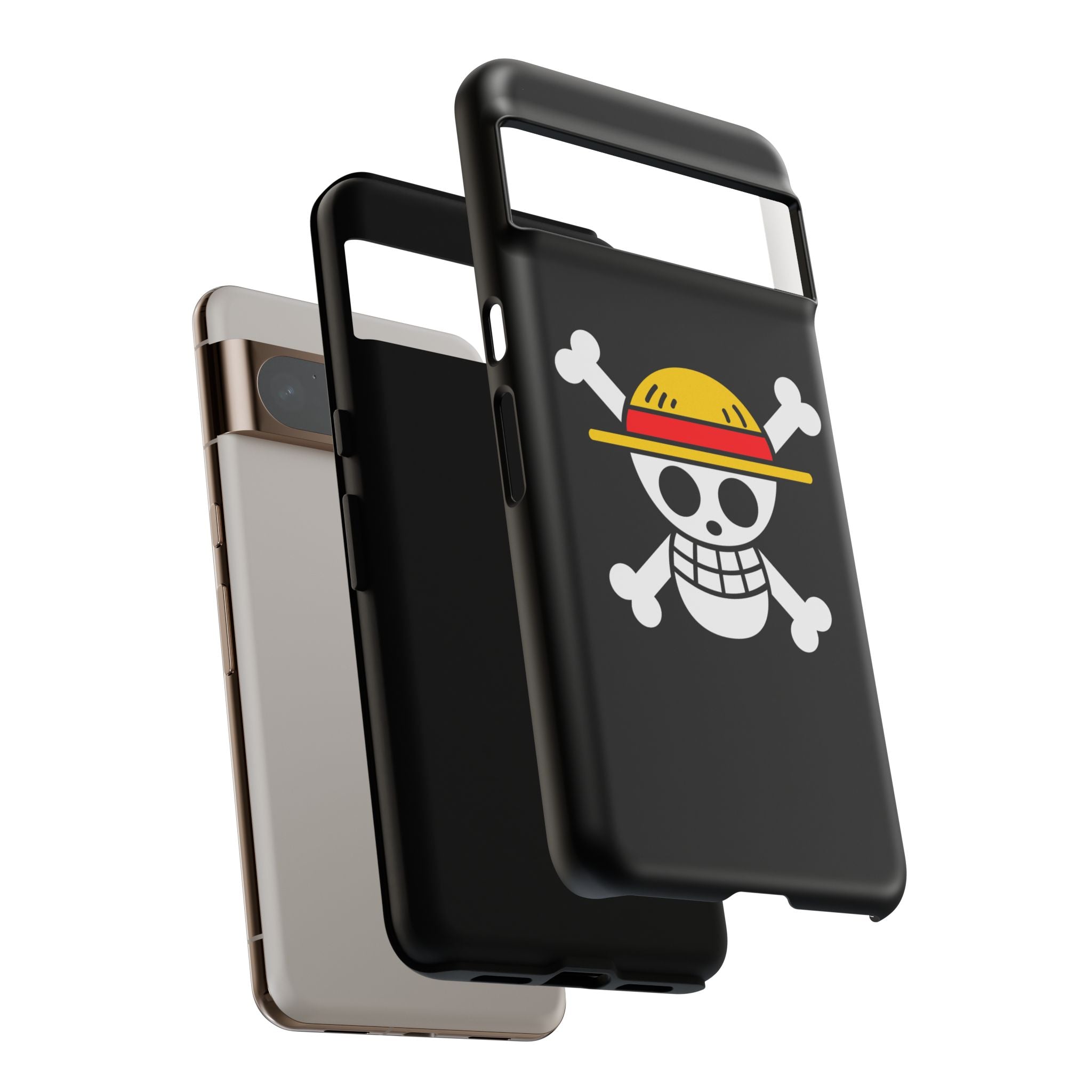One Piece Straw Hat Skull Phone Case — Anime Pirate Jolly Roger Protective Cover
