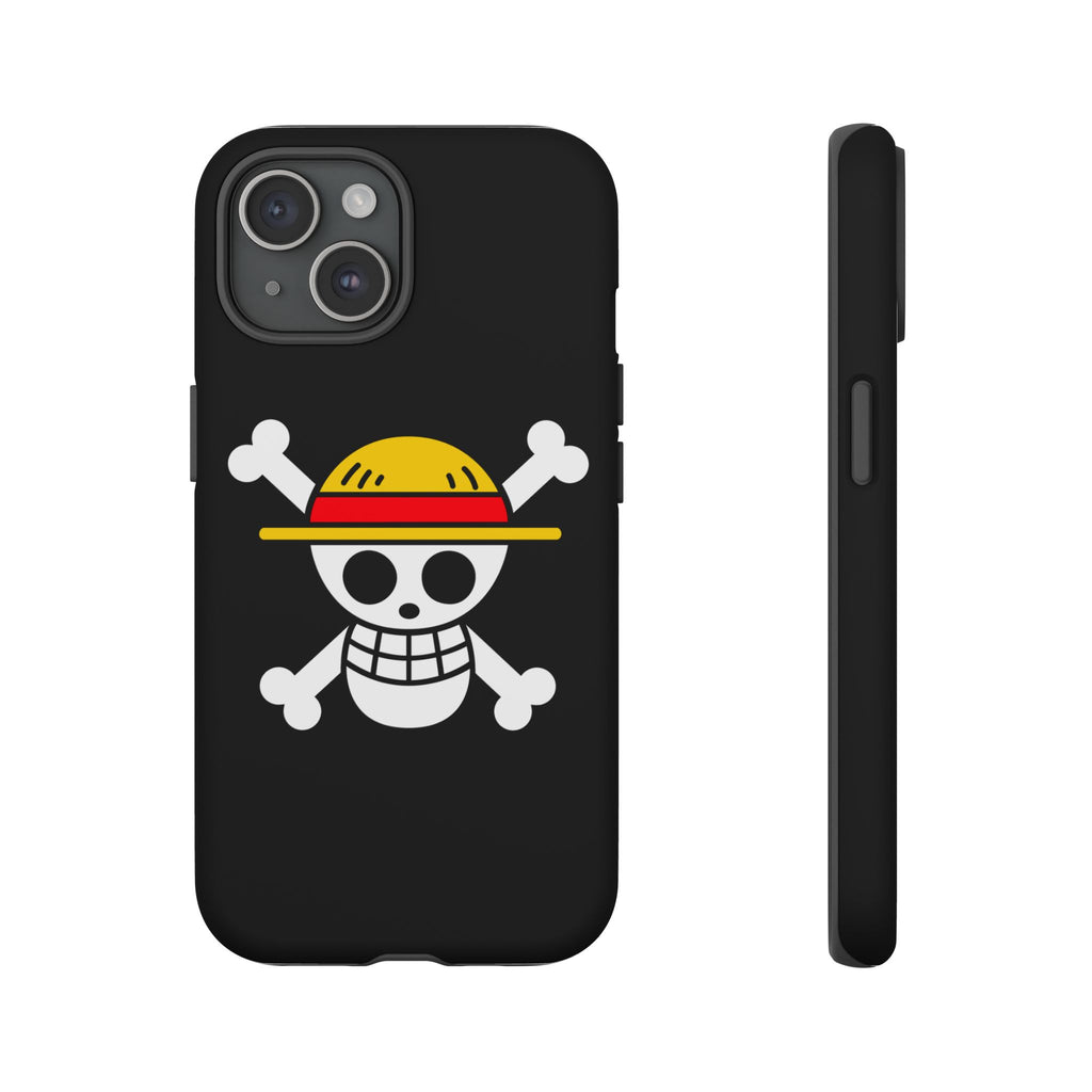 One Piece Straw Hat Skull Phone Case — Anime Pirate Jolly Roger Protective Cover