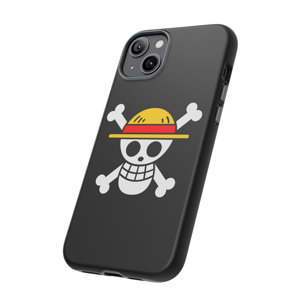 One Piece Straw Hat Skull Phone Case — Anime Pirate Jolly Roger Protective Cover