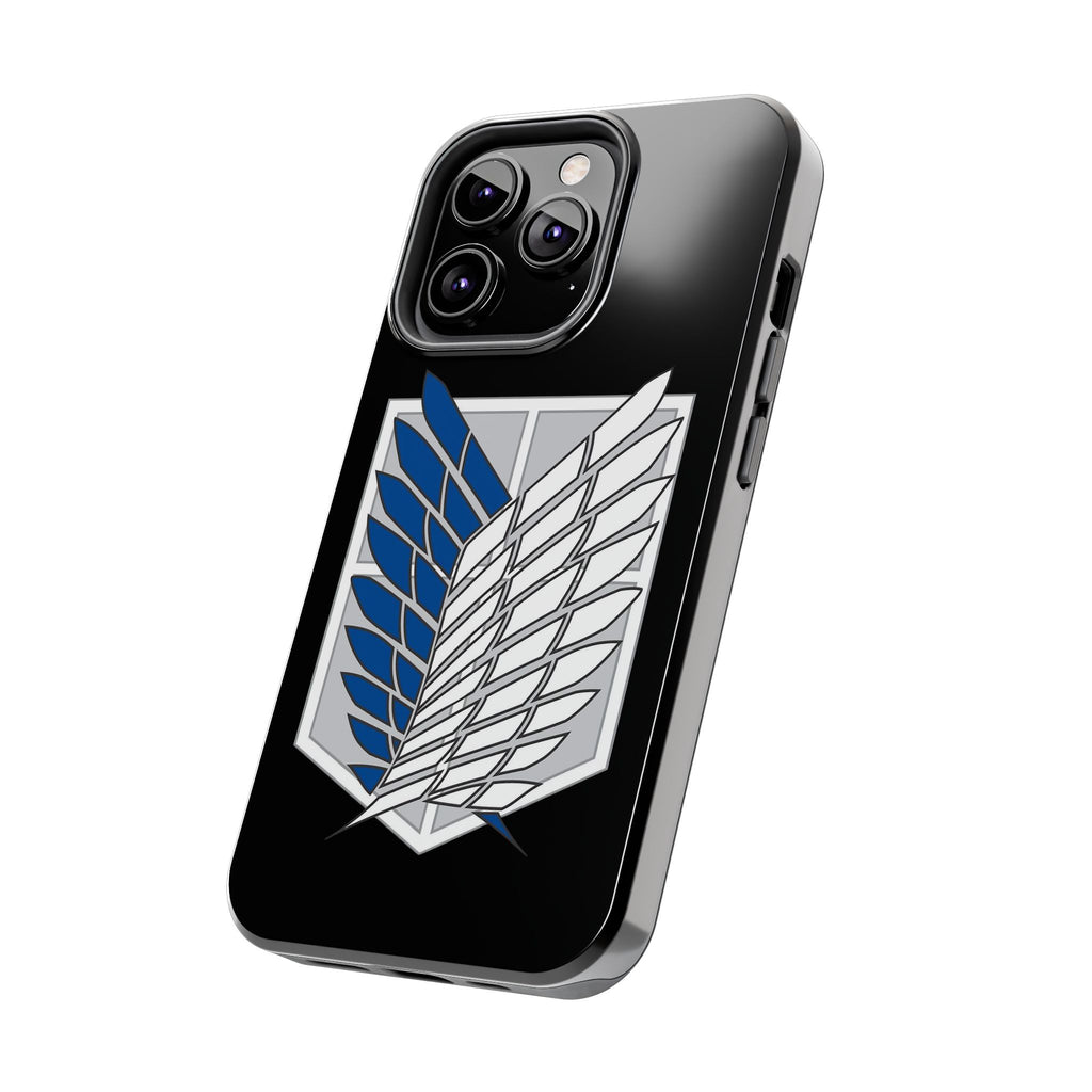 Attack On Titan Survey Corps Tough Phone Case — Anime Wings Emblem Protective iPhone Cover