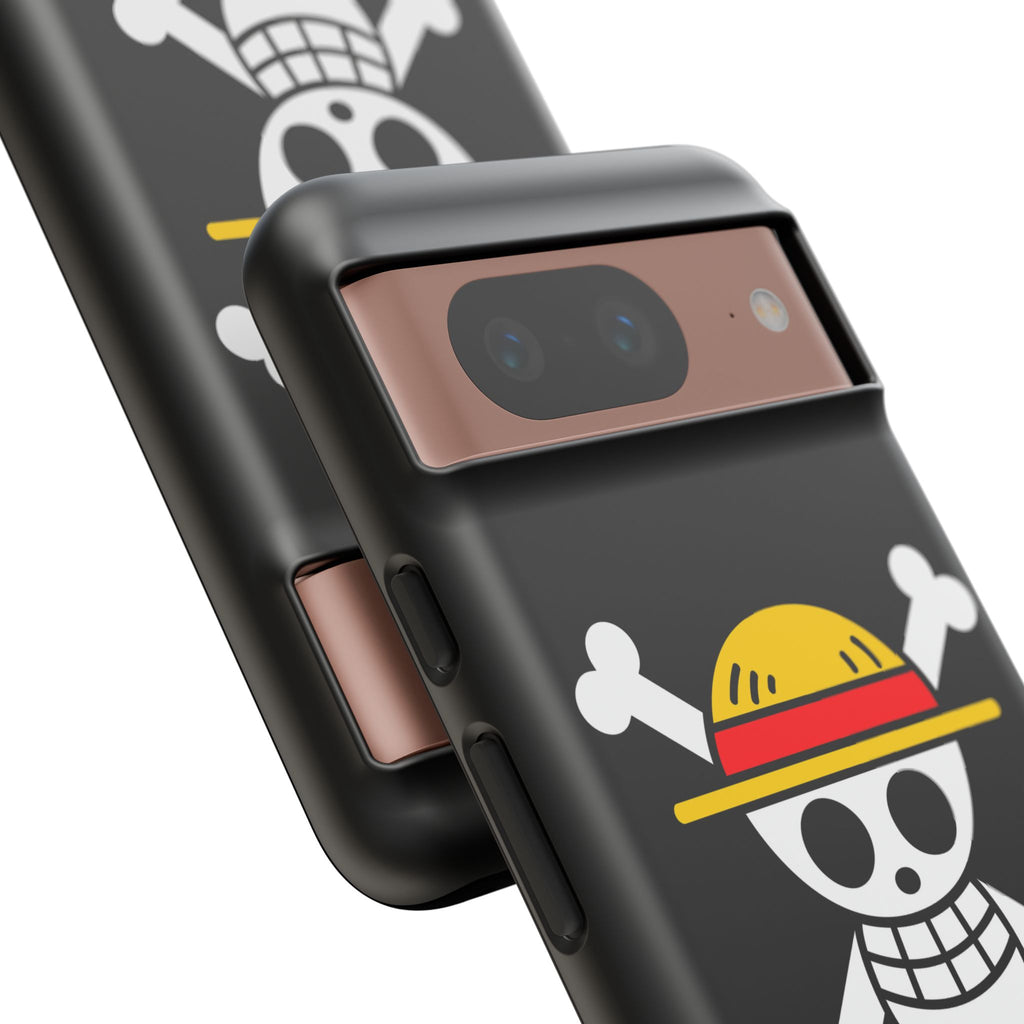 One Piece Straw Hat Skull Phone Case — Anime Pirate Jolly Roger Protective Cover
