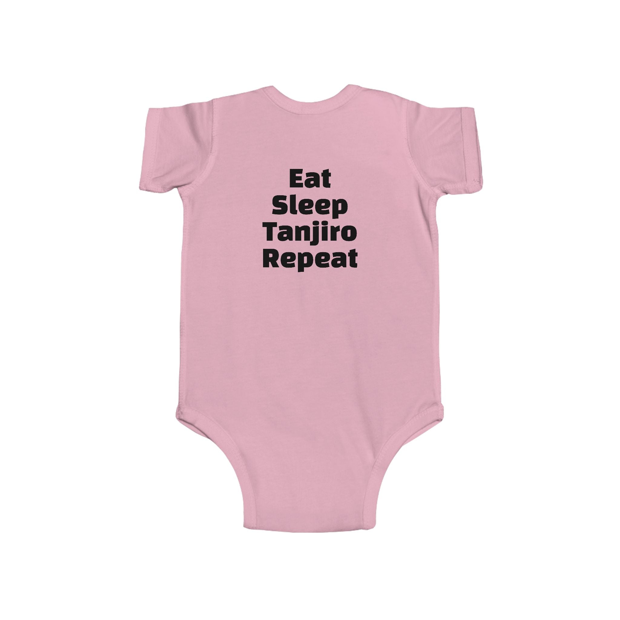 Tanjiro Baby Bodysuit — Chibi Demon Slayer Infant Onesie "Eat Sleep Tanjiro Repeat"
