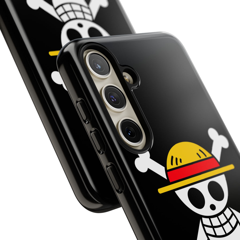 One Piece Straw Hat Skull Phone Case — Anime Pirate Jolly Roger Protective Cover