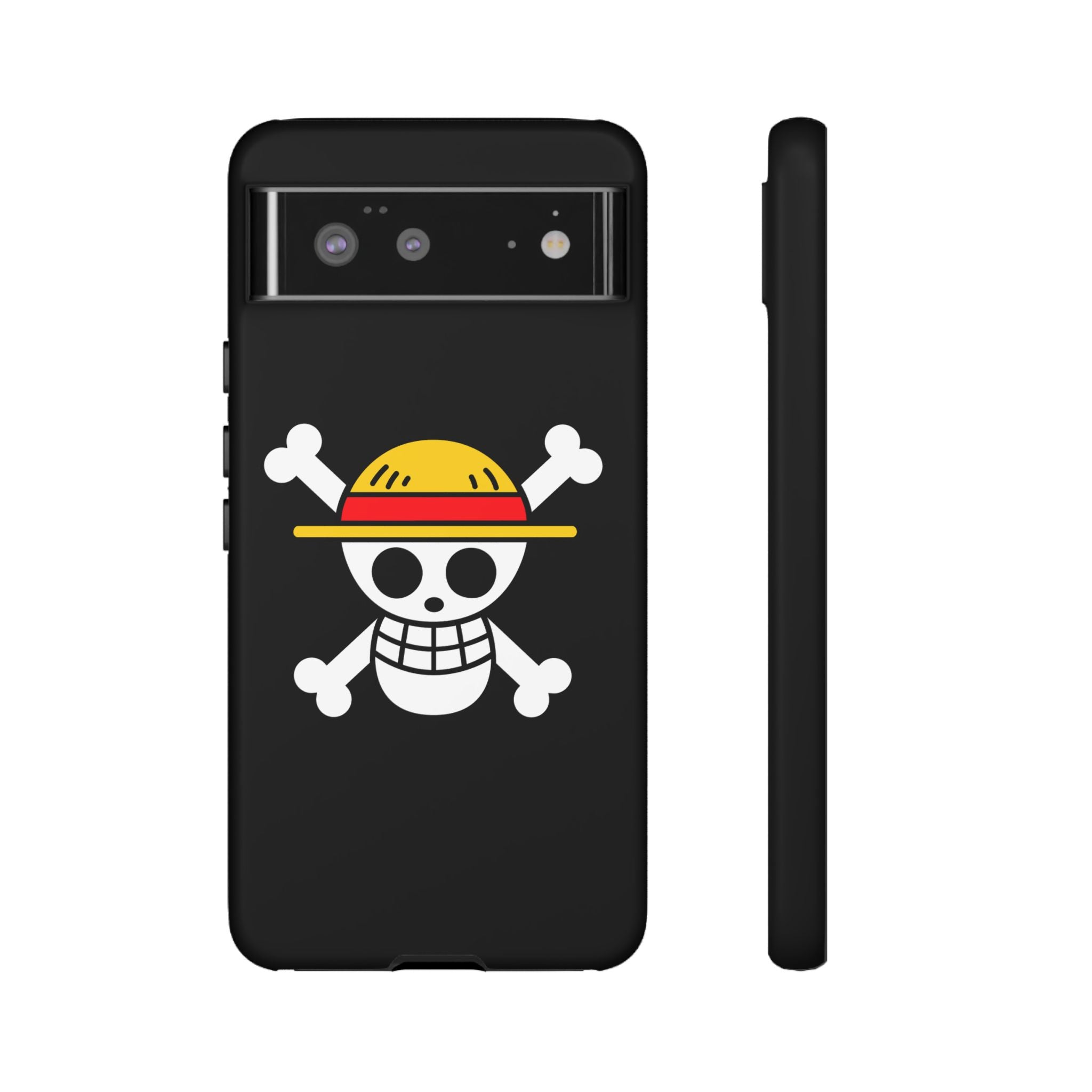 One Piece Straw Hat Skull Phone Case — Anime Pirate Jolly Roger Protective Cover
