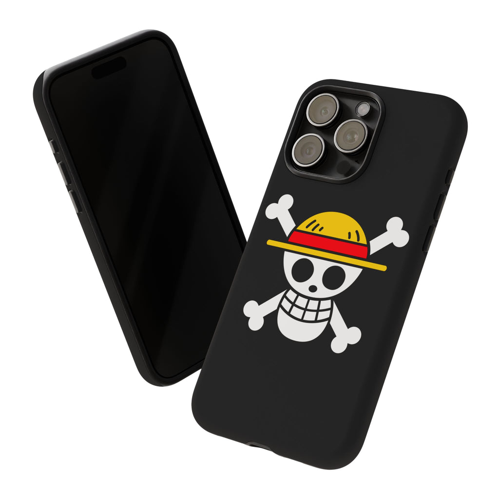 One Piece Straw Hat Skull Phone Case — Anime Pirate Jolly Roger Protective Cover