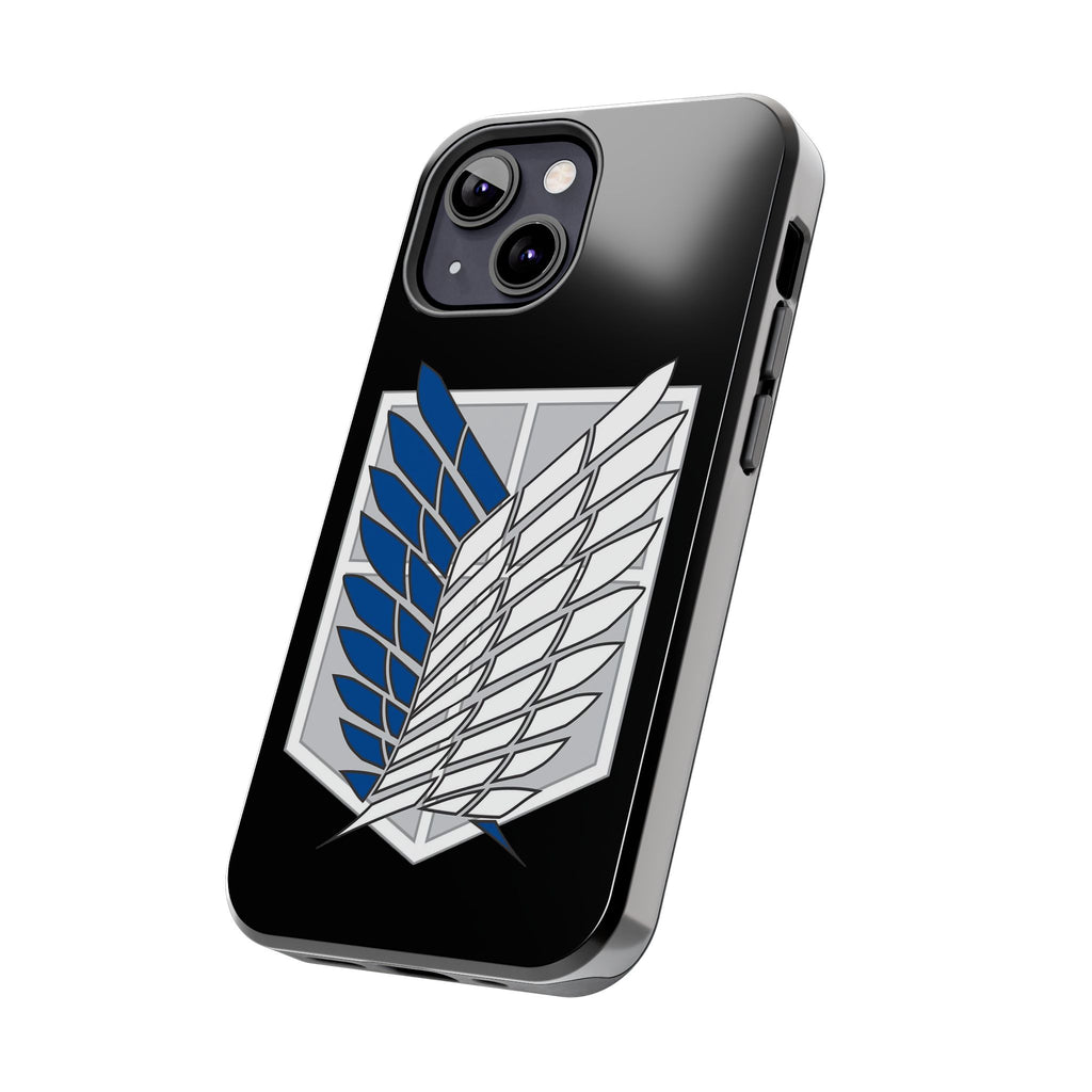 Attack On Titan Survey Corps Tough Phone Case — Anime Wings Emblem Protective iPhone Cover