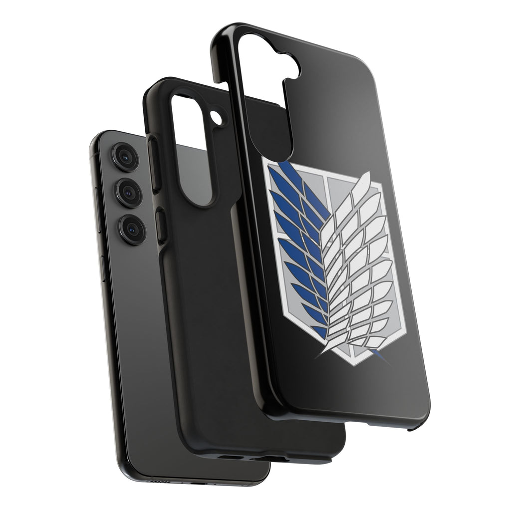 Attack On Titan Survey Corps Tough Phone Case — Anime Wings Emblem Protective iPhone Cover