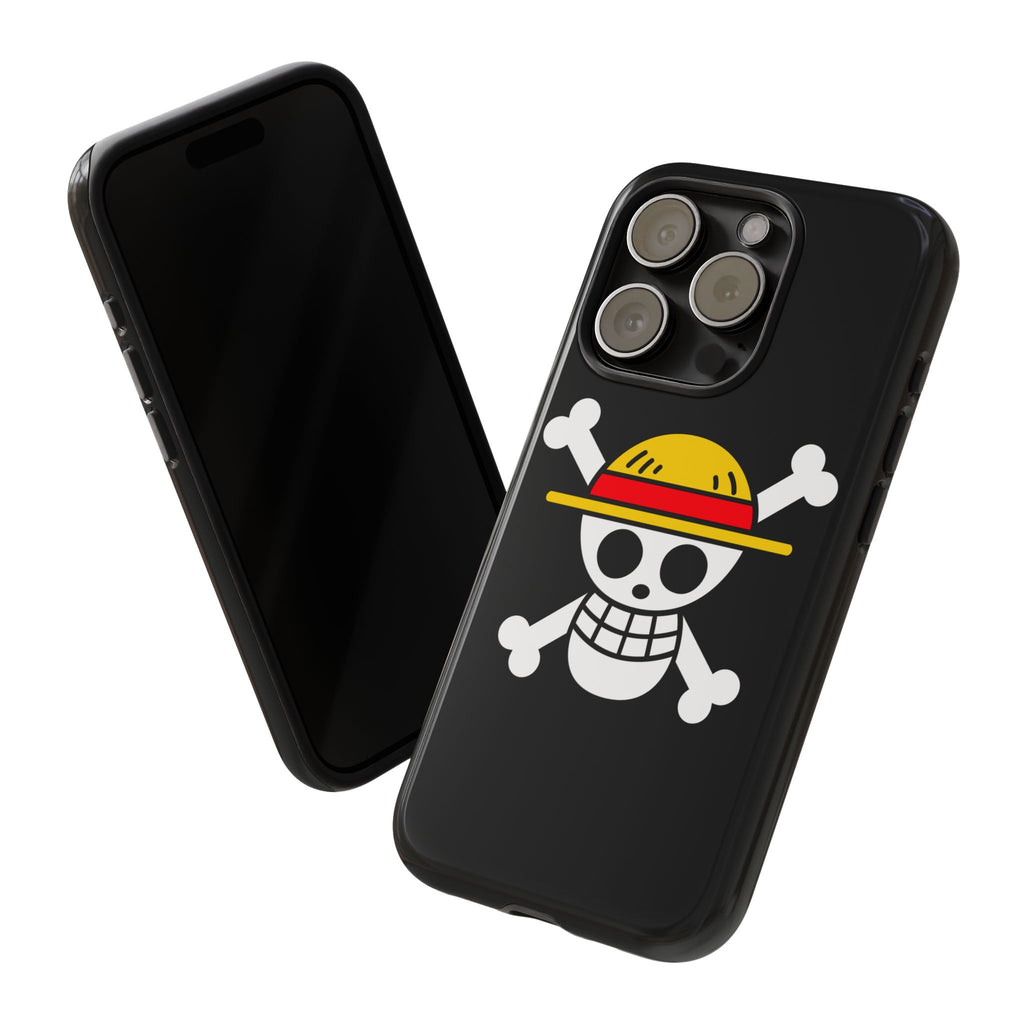 One Piece Straw Hat Skull Phone Case — Anime Pirate Jolly Roger Protective Cover