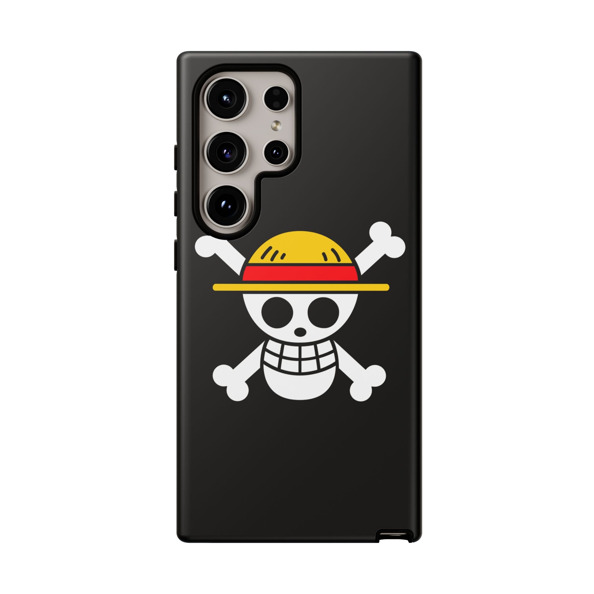 One Piece Straw Hat Skull Phone Case — Anime Pirate Jolly Roger Protective Cover