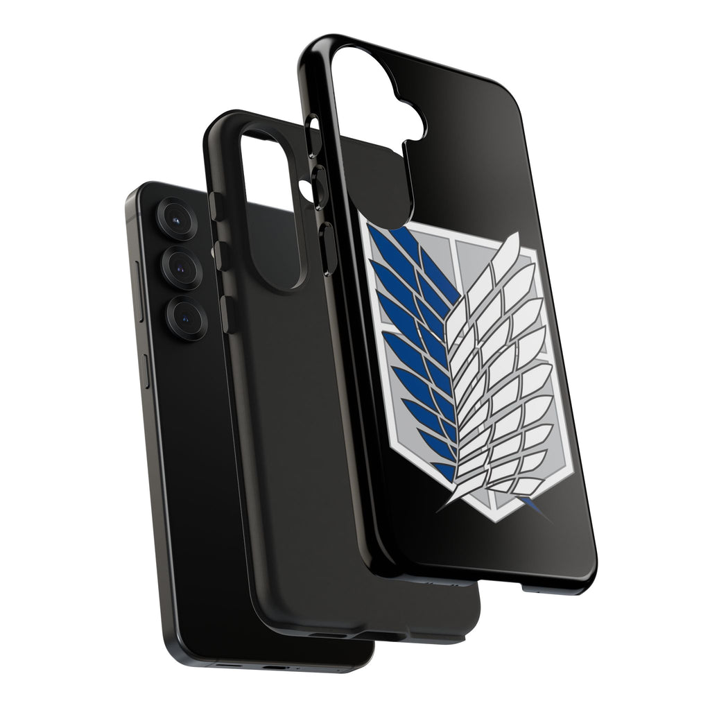 Attack On Titan Survey Corps Tough Phone Case — Anime Wings Emblem Protective iPhone Cover